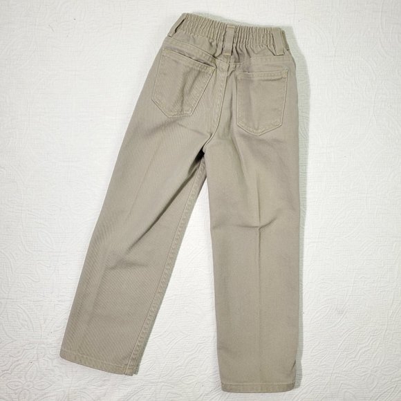 Vintage Tan Elastic Waist Jeans kids 6 SLIM - Picture 7 of 7